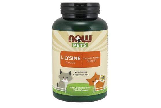 NOW Pet Health, L-Lysine Supplement, Powder, Formulated for Cats, NASC Certified