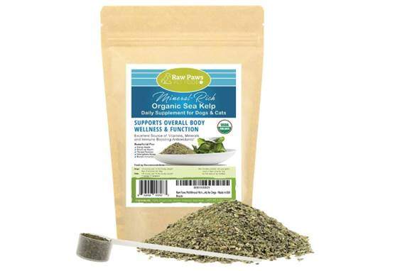 Raw Paws Pet Organic Sea Kelp for Dogs & Cats, Seaweed Powder