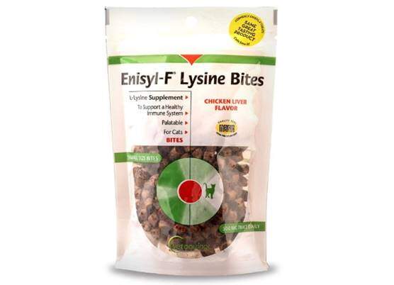 Vetoquinol Enisyl-F Lysine Bites L-Lysine Chews for Cats & Kittens - Chicken Liver-Flavor