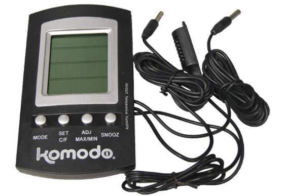 Komodo Combined Digital Thermometer and Hygrometer
