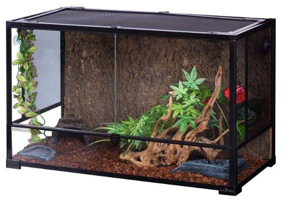 REPTI ZOO Reptile Glass Terrarium,Double Hinge