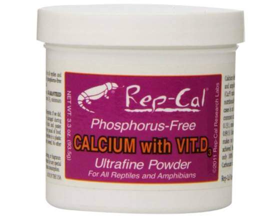 Rep-Cal SRP00200 Phosphorous-Free Calcium Ultrafine Powder Reptile Amphibian Supplement with Vitamin D3