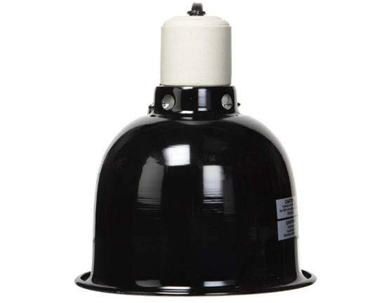 Zoo Med Mini Deep Dome Lamp Fixture with 5.5-Inch Dome, Black