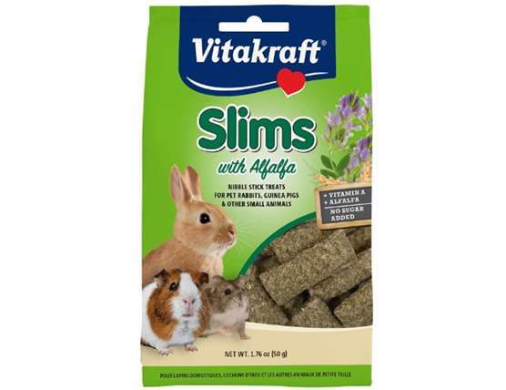 Vitakraft Slims with Alfalfa Rabbit, Guinea Pig & Small Animal Nibble Stick Treat