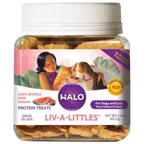 Halo Liv-a-Littles Grain-Free 100% Wild Salmon Freeze-Dried Dog & Cat Treats