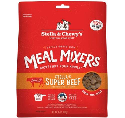 Stella & Chewy's Freeze-Dried Raw Stella's Super Beef Meal Mixers Grain-Free Dog Food Topper