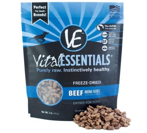Vital Essentials Freeze-Dried Mini Nibs Grain Free Limited Ingredient Dog Entree